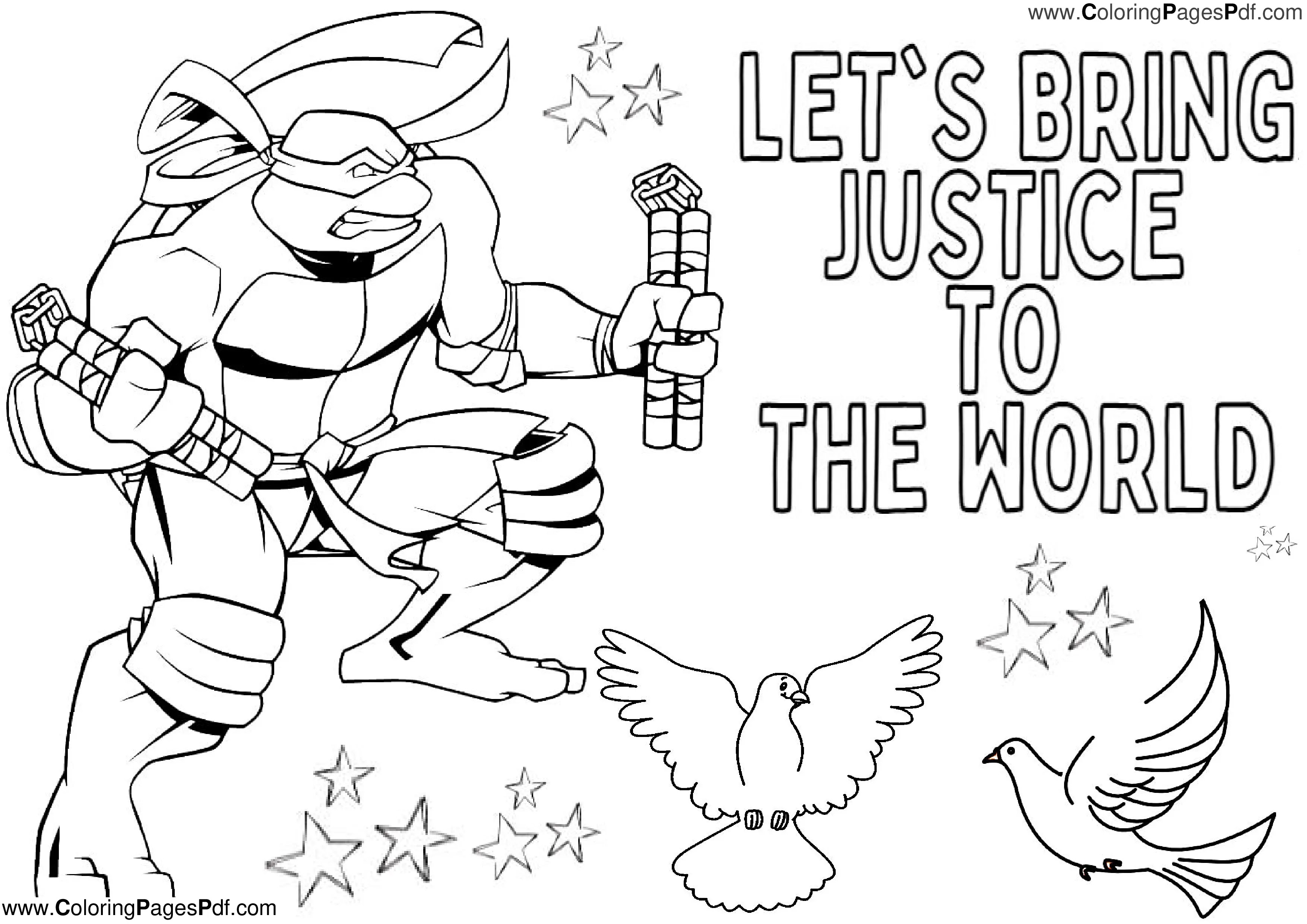 Ninja turtles coloring pages online