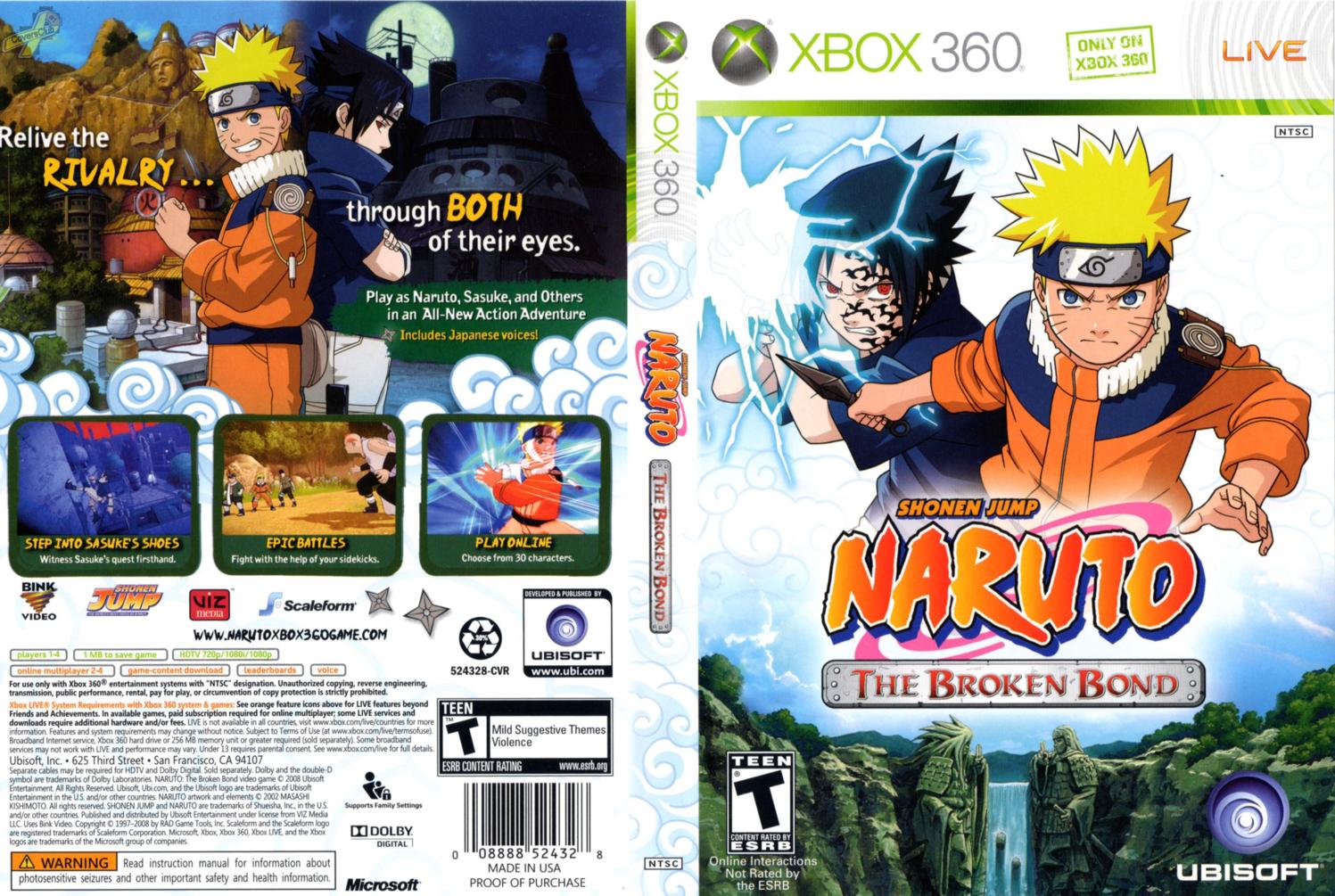 Download  Ultra Capas Naruto The Broken Bond - Xbox 360 RGH