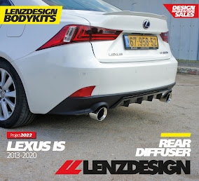 Lexus IS XE30 2013-2020 REAR DIFFUSER LENZDESIGN BODYKIT