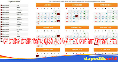 Download Kalender Pendidikan SD, SMP, SMA, dan SMK Tahun Pelajaran Baru