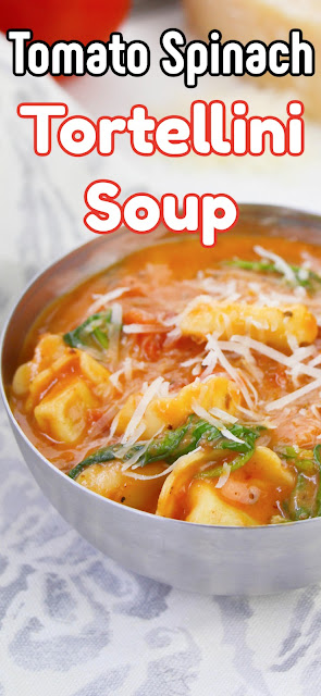 Bowl of soup with text of recipe name.