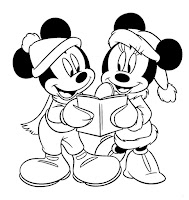 Minnie Mouse and Mickey Mouse coloring page