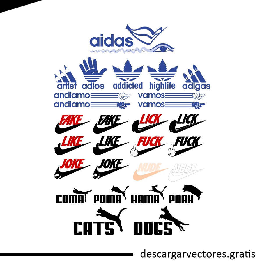 vector de marcas fake