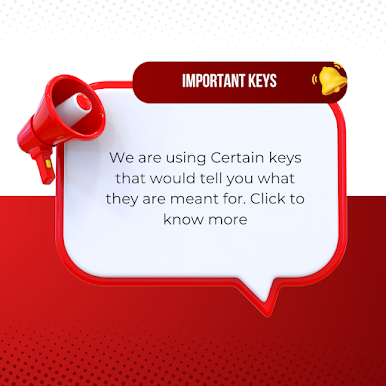 Keys that we use-Click Here