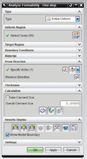 Analyze formability - one step