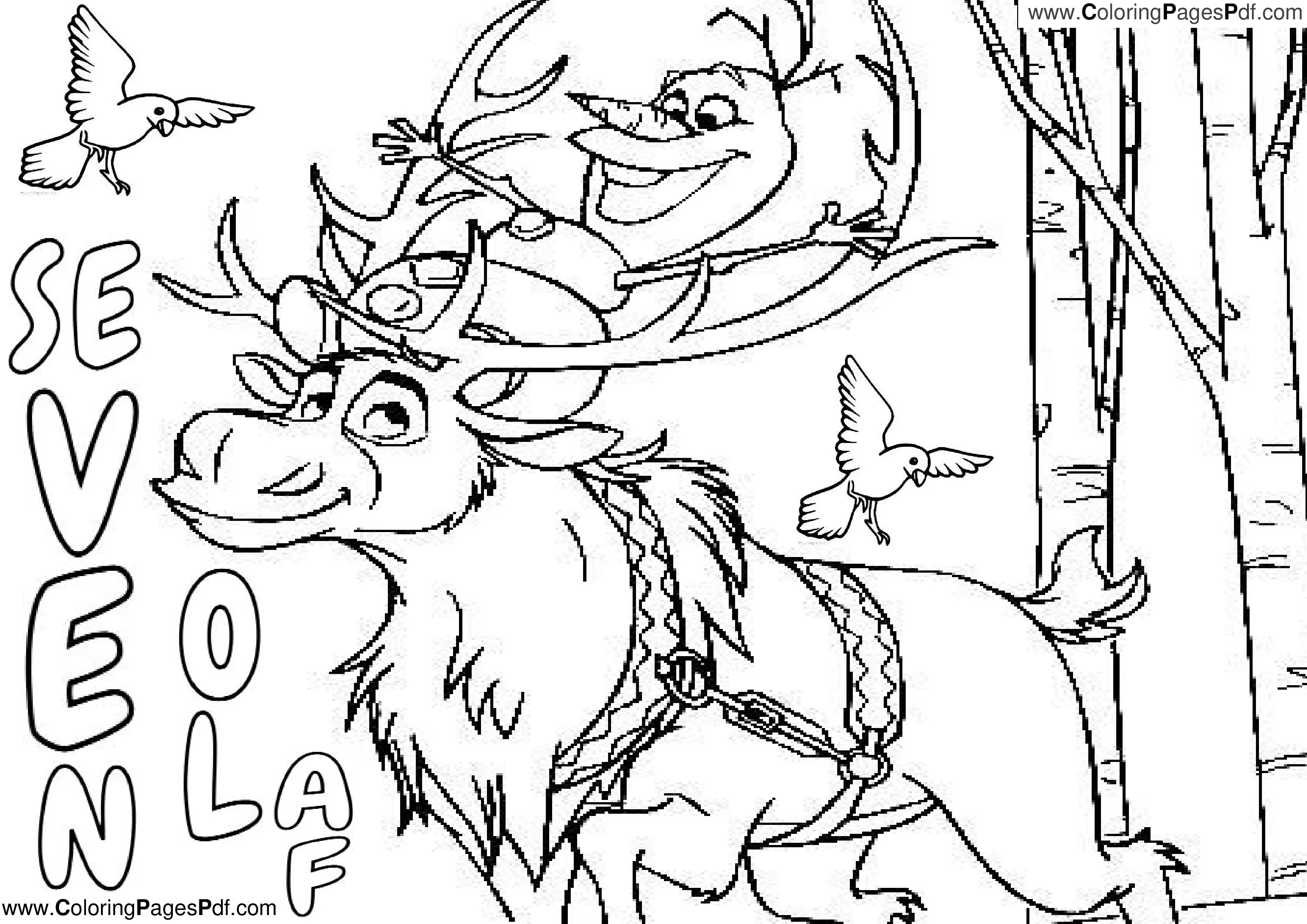 Sven & Olaf coloring pages