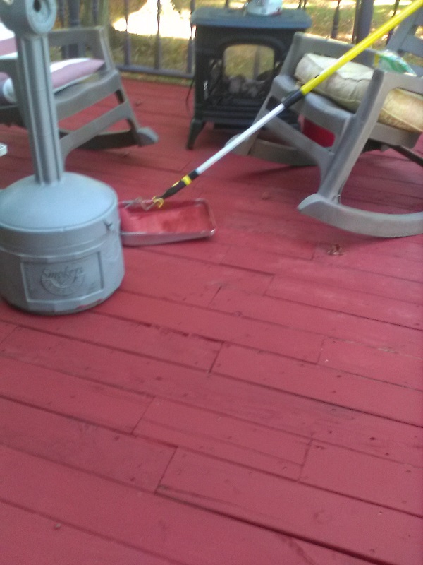 October 5, 2022 ~ Staining The Deck Floor