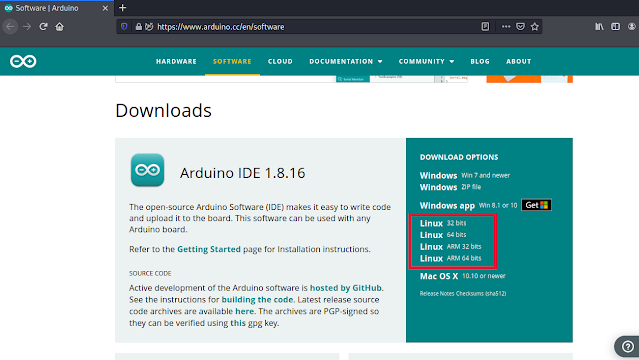 Arduino IDE download for Kali LInux