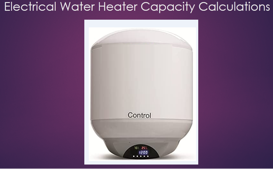 Electric Water Heater Capacity