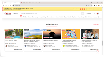 Berbagai program webinar dan kursus yang disediakan QuBisa