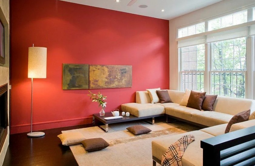 red paint colors for living room