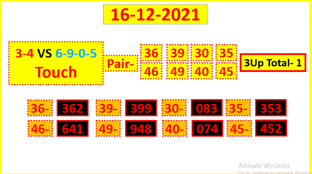 VIP Game Open thai lottery tips 16-12-2021