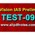 [PDF] Vision IAS Prelims Test-09 in English with Explanation PDF For All Competitive Exams Download Now