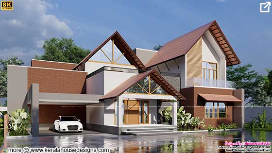 Truss roofing house design
