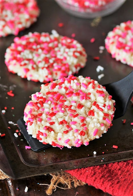 Sugar Cookies with Valentines Sprinkles Image