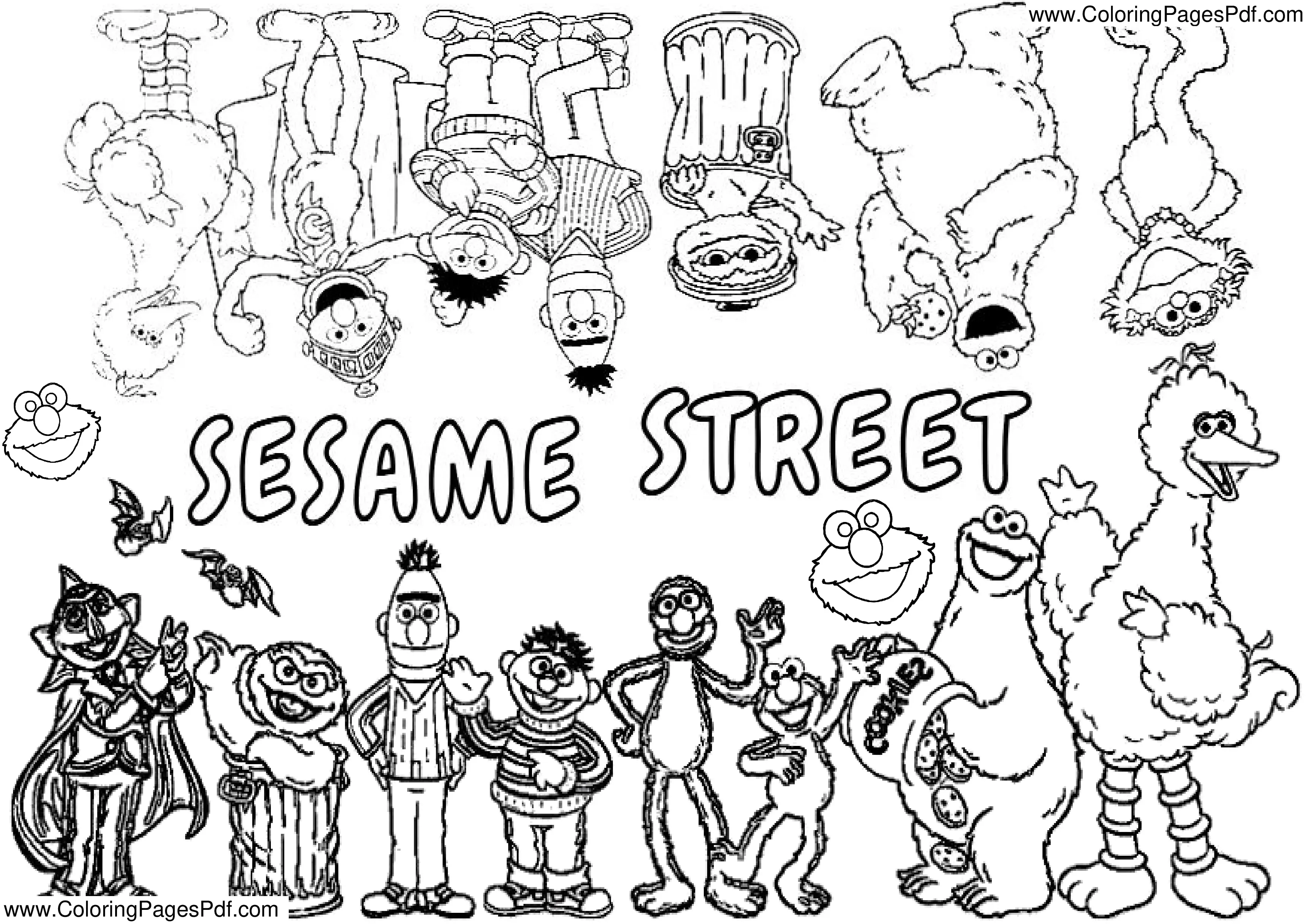 Sesame street coloring pages letters