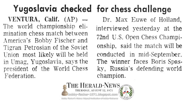 Yugoslavia Checked for Chess Challenge