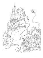 Belle, Beauty and the beast  coloring page