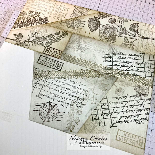 Making A Policy Envelope With Hand Stamped Cardstock Using Ranunculus Romance