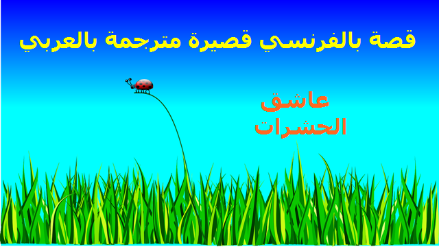 قصة عاشق الحشرات بالفرنسي قصيرة مترجمة بالعربي