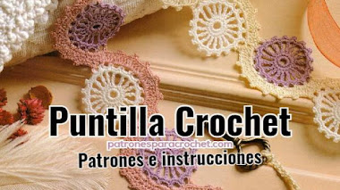 Puntilla con círculos crochet con patrón y explicación