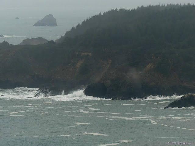 15: water flowing down the sides of rocks