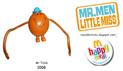 McDonalds Mr Men Little Miss Happy Meal Toys 2008 Australia and New Zealand Mr Tickle Toy