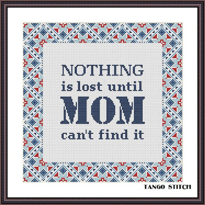 Nothing is lost funny sarcastic quote cross stitch pattern