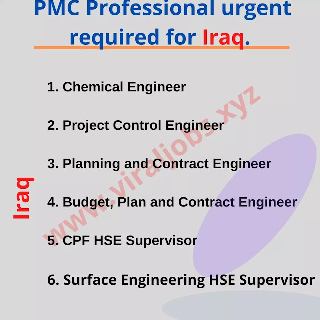 PMC Professional urgent required for Iraq.