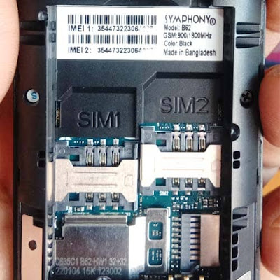 Symphony B62 Flash File MT6261 (Firmware) 100% Tested