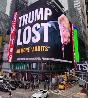 Trump Lost Billboard Times Square