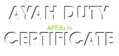 AYAH DUTY CERTIFICATE