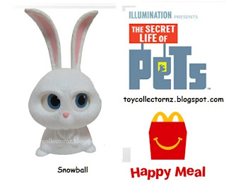 McDonalds Secret Life of Pets Happy Meal Toys 2016 Australia and New Zealand Snowball figurine rabbit plastic version