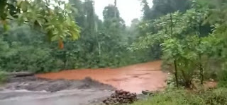 Sungai Poa,aja di Desa Tiu Morut yang Tercemar Tambang