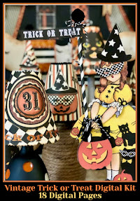 Vintage Trick or Treat Digital Kit