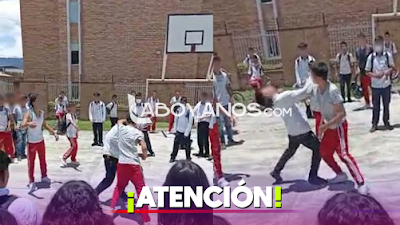 VIDEO: Estudiantes de Colegio convirtieron en "ring de boxeo" un polideportivo en Pitalito
