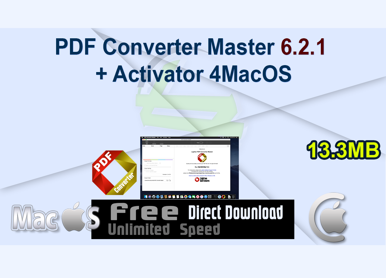 PDF Converter Master 6.2.1 + Activator 4MacOS