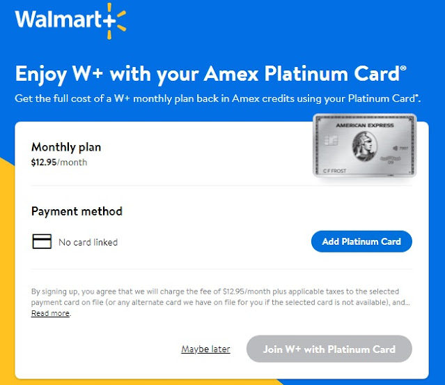 How to Get Free Walmart Plus Membership With American Express Platinum Card