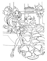 Flora Winx Club coloring page