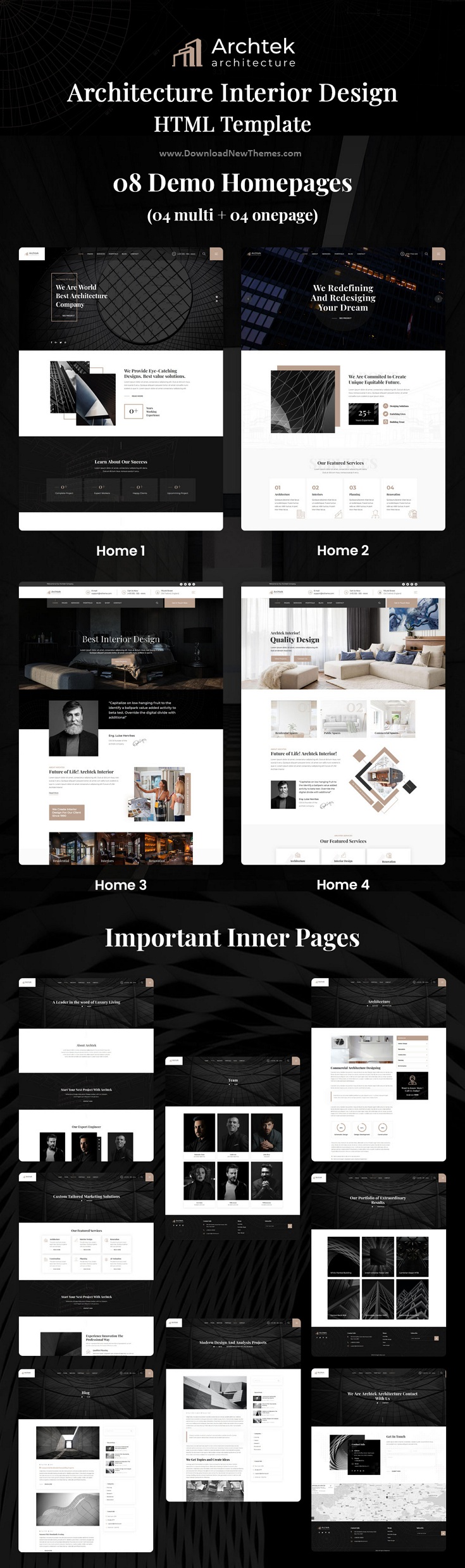 Archtek - Architecture Interior Design HTML Template