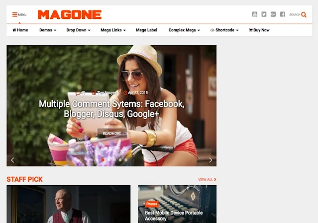 [Paid] MagOne Premium Blogger Template Free Download • MagOne v6.9.70 Advance Blogger Template