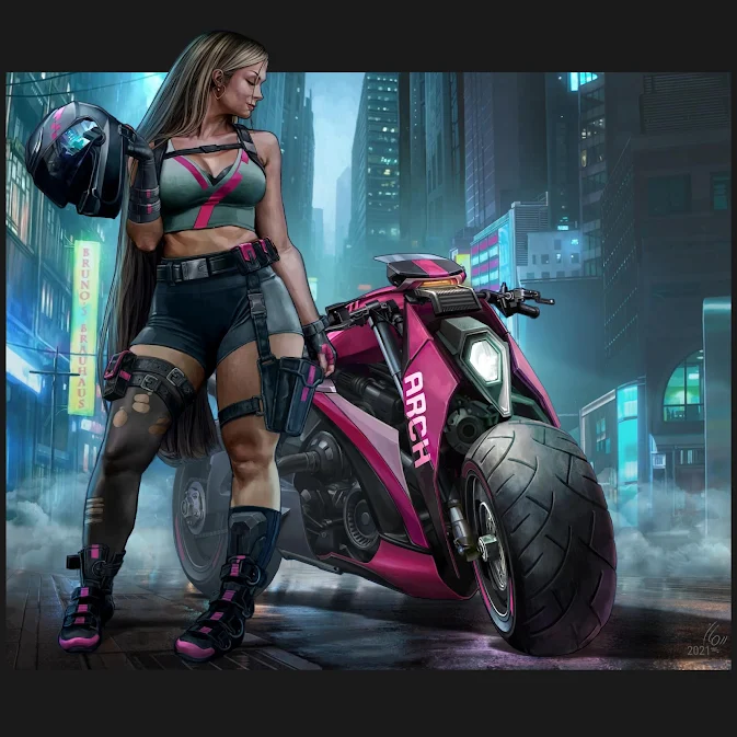 Cyberpunk 2077 Bosozoku Warrior Girl