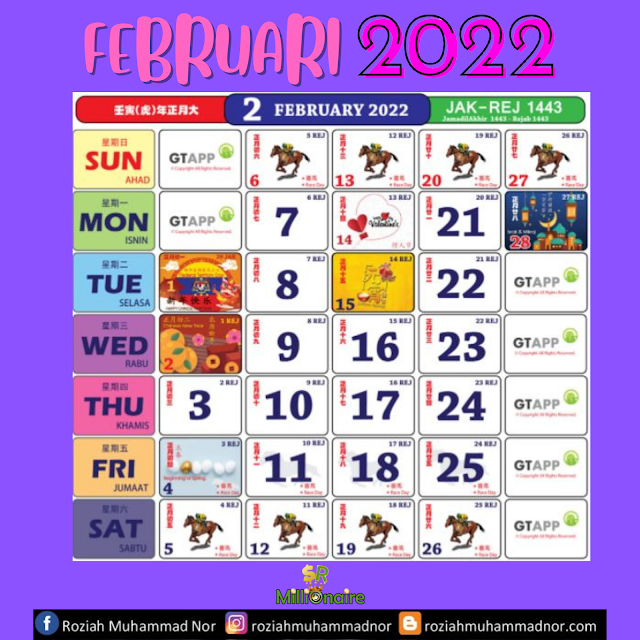 Kalendar februari 2022