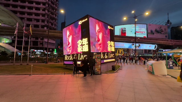 Fans Support Ad Lil Ghost 小鬼王琳凯应援广告 Malaysia Lot 10 Giant Cube Digital Outdoor Advertising Bukit Bintang LED Screen Advertising KL