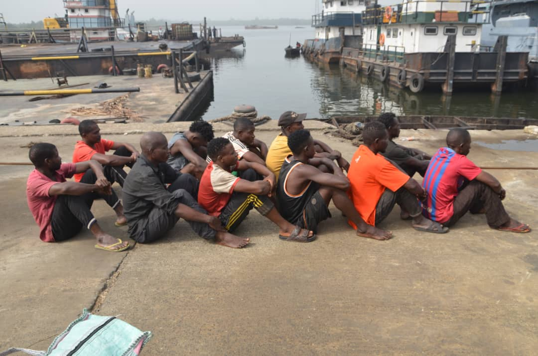 Navy parades 11 suspected oil thieves in Rivers 