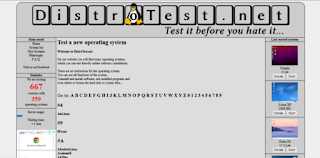 Distrotest website home page