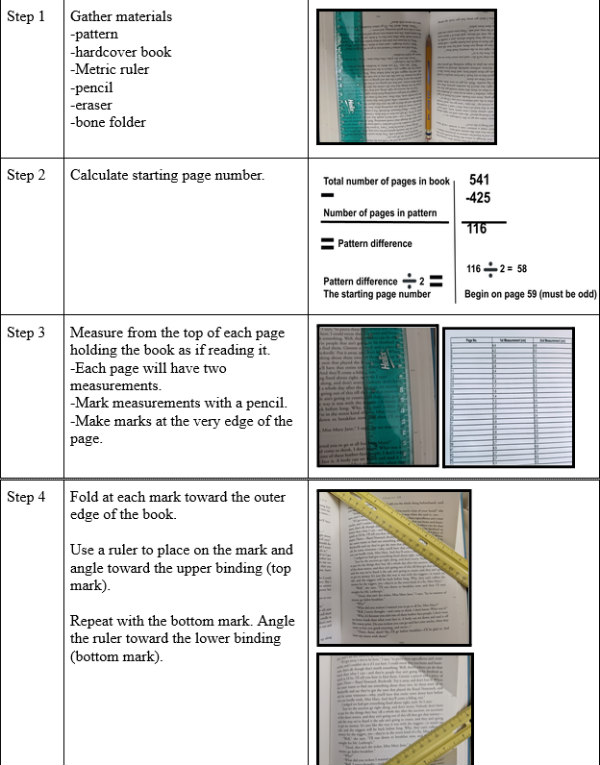 example of step-by-step instructions included in the book Book Folding for Beginners and Beyond