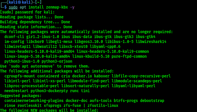 installing zenmap on kali linux