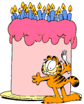 Garfield birthday cake animated gif