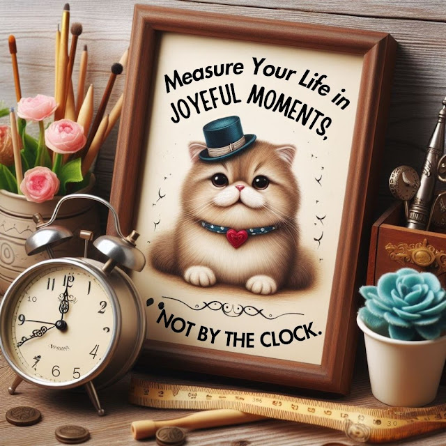 Measure your life in joyful moments, not by the clock.